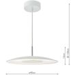 DAR ENO012 ENOCH PENDANT MATT WHITE LED DIM