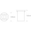 ONE LIGHT 69046G Verga wpust ze stali nierdzewnej z oprawką GU10 M16, IP67 10W