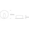 ONE LIGHT 68030/B/W Eglykada czarny wpust ścienny LED 3000K 3W IP54 zasilacz 700mA i
