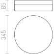 RENDL R12197 AWE 33 sufitowa szkło opalowe/nikiel mat 230V LED 21W IP44 3000K