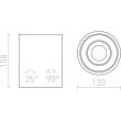 RENDL R10454 COLES kierunkowa sufitowa gipsowa 230V GU10 50W