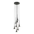 ANTIGO Lampa wisząca Kanzaki 8 - Czarna (300 mm) 3000K 7942