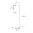COSMOLIGHT Lampa stojąca BOW F01145BK
