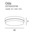 Maxlight Oda C0194 Plafon Czarny IP44