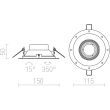RENDL R12046 IPSO R frameless biała 230V GU10 50W