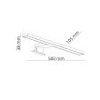 TK-LIGHTING 6353 LEITO BLACK KINKIET 2w1 LED 10W 50cm