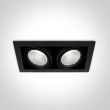 ONE LIGHT 51230/B/C Piges 2 czarny wpuszczany downlight COB LED 4000K 2x30W