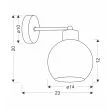 CANDELLUX 21-21052 AMANDA LAMPA KINKIET CZARNY+ZŁOTY 1X40 E27 KLOSZ BIAŁY