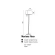 AZZARDO ML2251-BK / AZ1561 Martens floor shade bk Lampa podłogowa