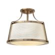 ELSTEAD Charlotte HK-CHARLOTTE-SF-BC 3 Light Semi-Flush - Brushed Caramel