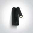ONE LIGHT 65746A/B/W Kandila USB czarna przyłóżkowa oprawa COB LED 3000K 3W IP20 z USB i przełącznikiem