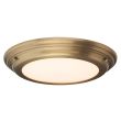 ELSTEAD Welland WELLAND-F-AB 1 Light Flush Light - Aged Brass