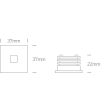 ONE LIGHT 68004A/W/W Ladiko biały wpust ścienny LED 3000K 1W 350mA IP54,