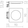 RENDL R10588 YOLO SQ nad lustro chrom 12= LED 4W IP44 3000K