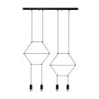 Step into design XT068-4P Lampa wisząca LINEA-4 LONG czarna 70 cm
