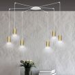 EMIBIG 527/6 LAMPA WISZĄCA TRAKER 6 WH/GOLD