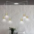 EMIBIG 527/6 LAMPA WISZĄCA TRAKER 6 WH/GOLD