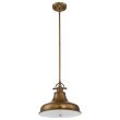 ELSTEAD Emery QZ-EMERY-P-M-WS 1 Light Medium Pendant - Weathered Brass