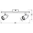 CANDELLUX 92-49575 LIBERTY LISTWA 2X4W LED CHROM