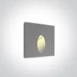 ONE LIGHT 68032/G/W Kapsas szary wpust ścienny LED 3000K 3W IP54 zasilacz i