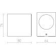 RENDL R12021 KUBI I antracyt 230V LED 3W IP54 3000K
