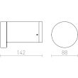 RENDL R11170 SONET ścienna antracyt 230V LED 7W IP54 3000K