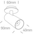 ONE LIGHT 11107RA/W/W Melisia biały wpust COB LED 3000K 7W