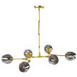 Step into Design ST-1232-6 GOLD Lampa wisząca MODERN ORCHID-6 złoto szara 130 cm