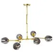 Step into Design ST-1232-6 GOLD Lampa wisząca MODERN ORCHID-6 złoto szara 130 cm