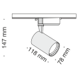 MAYTONI TR003-1-12W3K-B Single phase track system Track lamps Track Lighting Black oprawa 1-fazowy