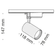MAYTONI TR003-1-12W3K-B Single phase track system Track lamps Track Lighting Black oprawa 1-fazowy