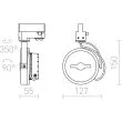 RENDL R12339 KELLY LED do szyny 3-faz czarna 230V LED 12W 24° 3000K oprawa 3-fazowy