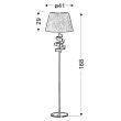 CANDELLUX 51-23506 DENIS LAMPA PODŁOGOWA 1X60W E27 CHROM/ZŁOTY