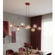 EMIBIG 1645/8 MAGNUS 8 BURGUNDY TRANSPARENT LAMPA WISZĄCA