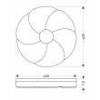 CANDELLUX 13-24947 FIORINO LAMPA SUFITOWA PLAFON DREWNIANY 24W LED 39CM BIAŁY+DREWNIANY 4000K