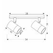 CANDELLUX 92-27467 TOBI LAMPA SUFITOWA LISTWA BIAŁY 2X15W GU10 KLOSZ BIAŁY+ZŁOTY