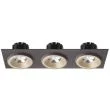 RENDL R13261 SHARM SQ III wpuszczana perłowo-złota/brązowa 230V LED 3x10W 24° 3000K