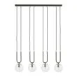 EMIBIG 1114/4 LAMPA WISZĄCA GLAM 4 BLACK/TRANSPARENT