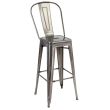 KING HOME KH010100967 Krzesło barowe TOWER BIG BACK 76 (Paris) metal