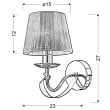 CANDELLUX 21-55040 DIVA KINKIET 1X40W E14 CHROM/MIEDŹ