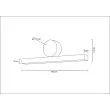 Moosee MSE010100290 Lampa ścienna WAND 45 złota