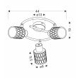 CANDELLUX 98-27405 BILL LAMPA SUFITOWA SPIRALA CZARNY 3X40W E27 KLOSZ DYMIONY