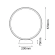 ANTIGO Lampa stojąca ogrodowa Abira 57 - Antracyt (640 mm) 3000K 9912