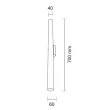 ANTIGO Kinkiet Yabu K1 - Czarny IP44 (700 mm) 8075