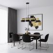 EMIBIG 1649/3 LUX 3 BL GOLD LAMPA WISZĄCA