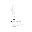 AZZARDO FH31141-BJ-350-1-WH / AZ1237 Tubo 1 (white) Lampa wisząca