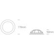 ONE LIGHT 10116FD/W/C Nata 2 biały downlight LED 4000K 16W dark light
