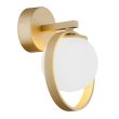 ARGON 8259 SATURNIA kinkiet 1 pł. opal mat, złoty
