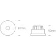 ONE LIGHT 10108R/W/W Skalia biały wpust COB LED 3000K 8W