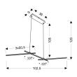 CANDELLUX STUDIO A0021-330 THASOS lampa wisząca 23W LED 4000K